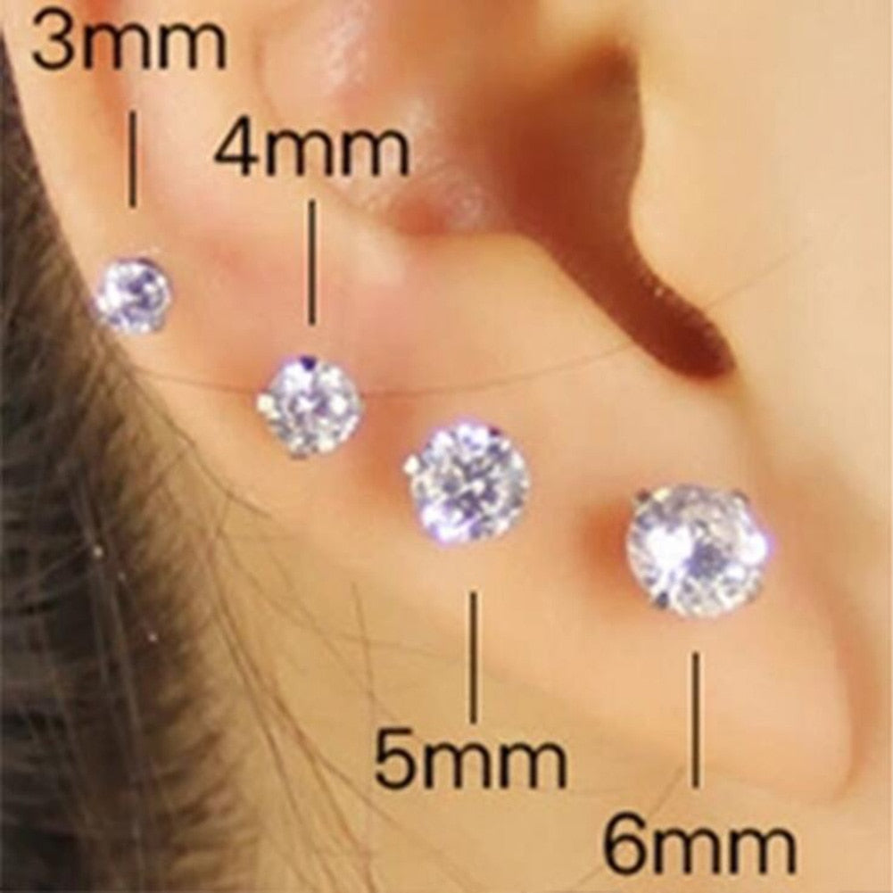 Boucles d'Oreilles Clous d'Oreilles Cristal Zircon