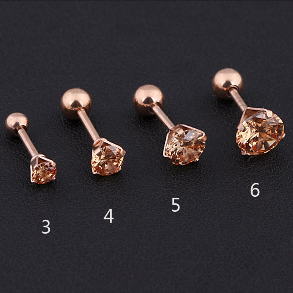 Boucles d'Oreilles Clous d'Oreilles Cristal Zircon