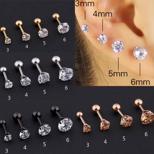 Boucles d'Oreilles Clous d'Oreilles Cristal Zircon